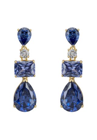 Valentina Drop Earrings Gold Tanzanite