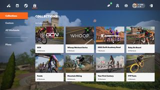 Zwift workout UI