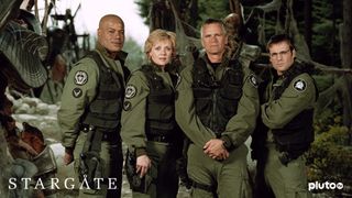 A still from Stargate, with a group of soldiers
