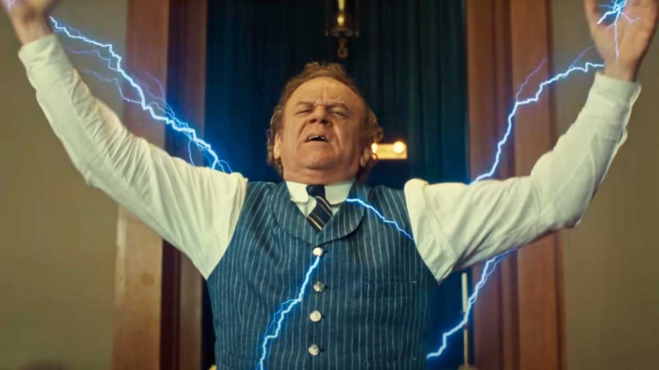 John C. Reilly in the video for Archbishop Harold Holmes