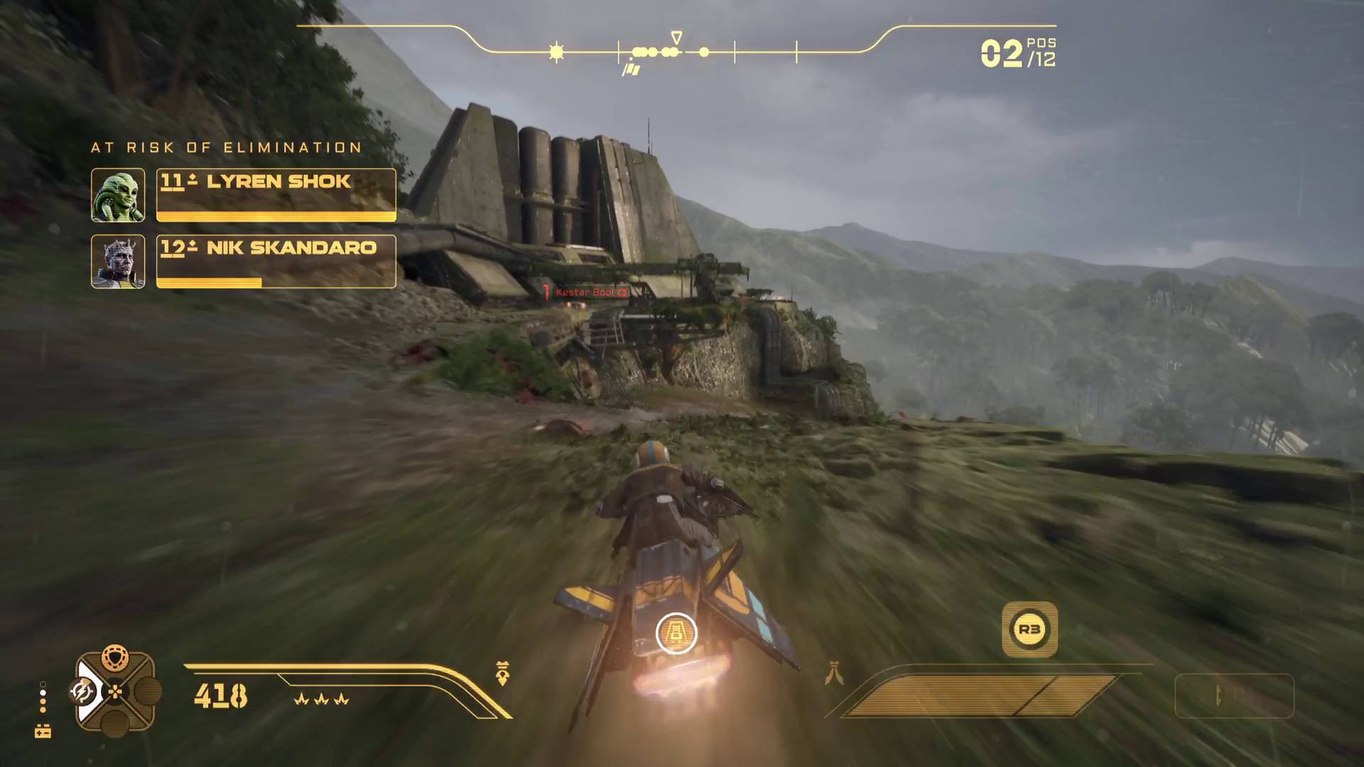 Star Wars Galactic Racer speeder bike taking alternate route on Lantaana