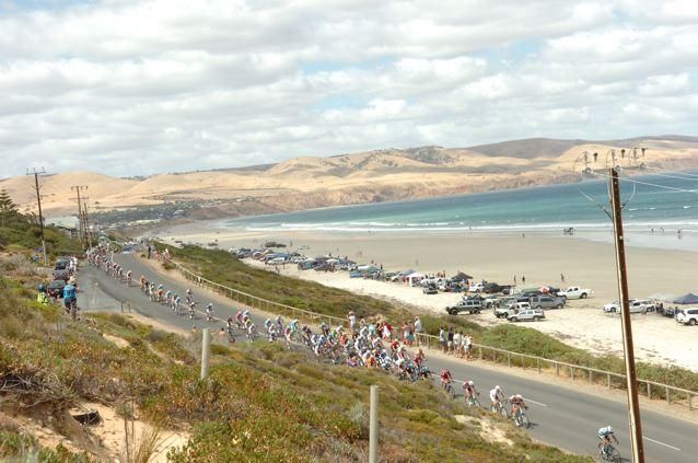 Here comes the peloton