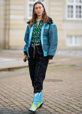 Blue and green outfit ideas