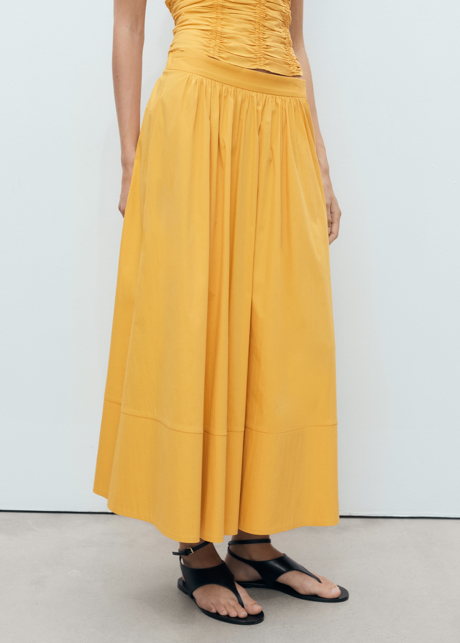 Long Gathered Skirt - Women | Mango Usa