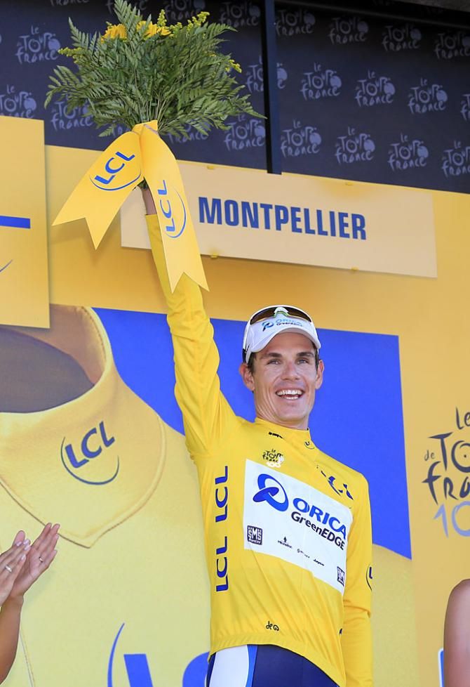 New yellow jersey wearer Daryl Impey (Orica - GreenEdge)