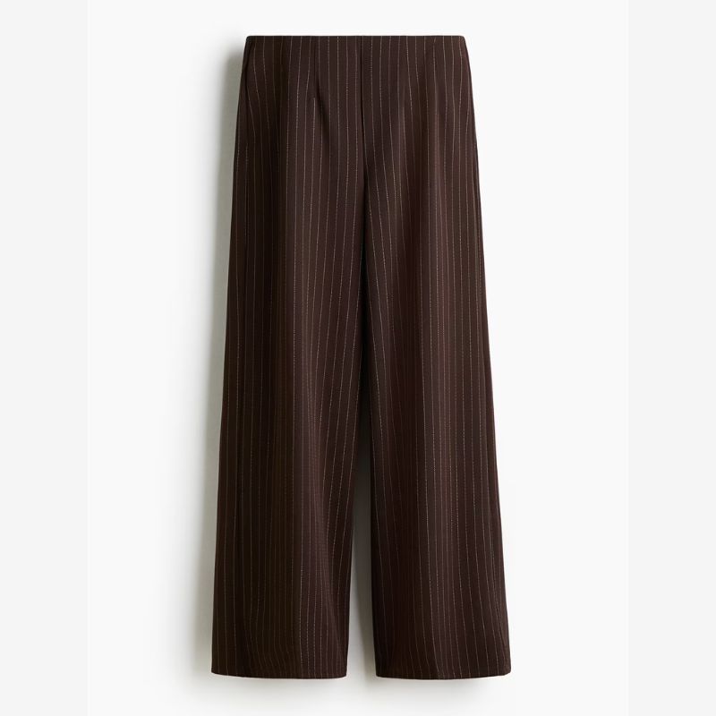 brown pinstripe suit trousers from H&amp;amp;M