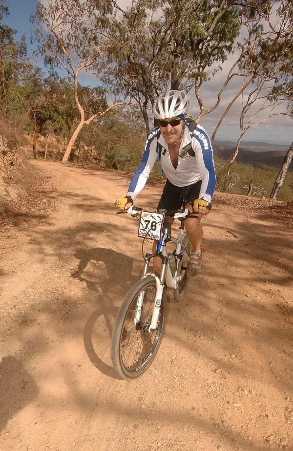 Greg Parr reaches the summit of the climb