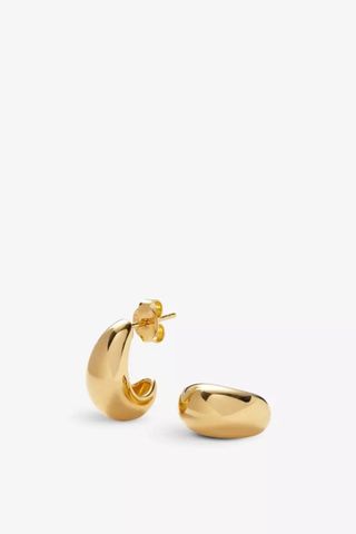 Savi X Missoma Dome Small 18ct Recycled Yellow Gold-Plated Vermeil Sterling-Silver Huggie Earrings
