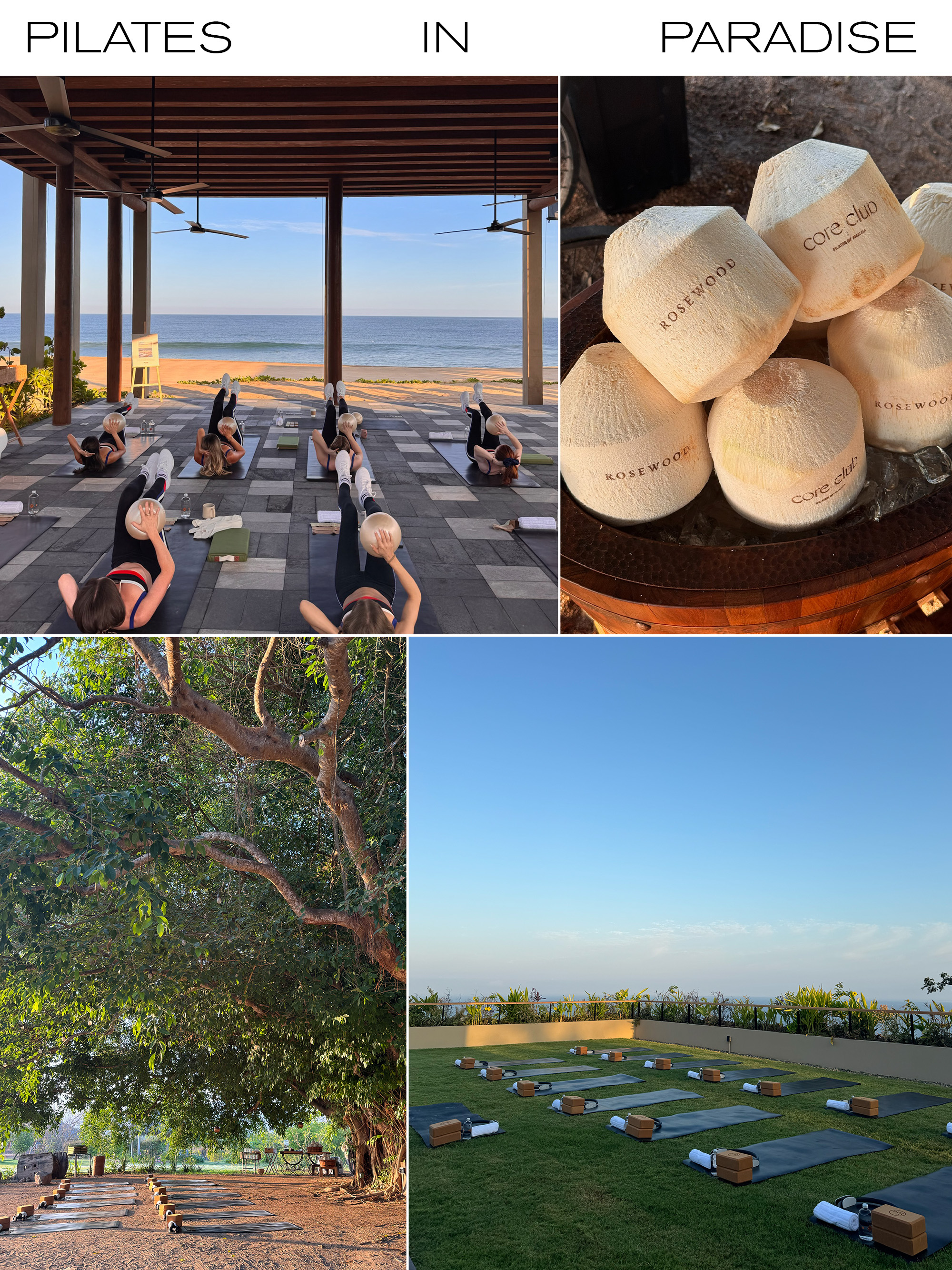 images of the pilates pop-up at the rosewood mandarina.