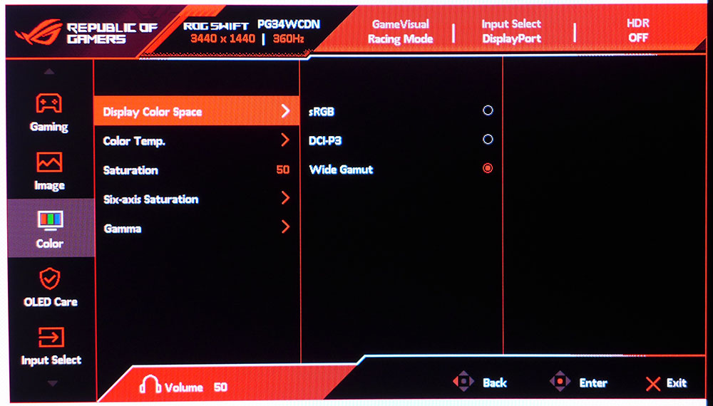 Asus ROG Swift PG34WCDN