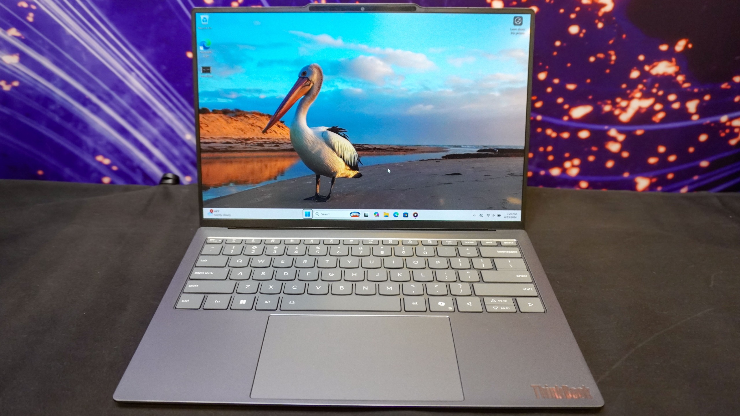 Lenovo's Project AeroBlade concept laptop open on a table
