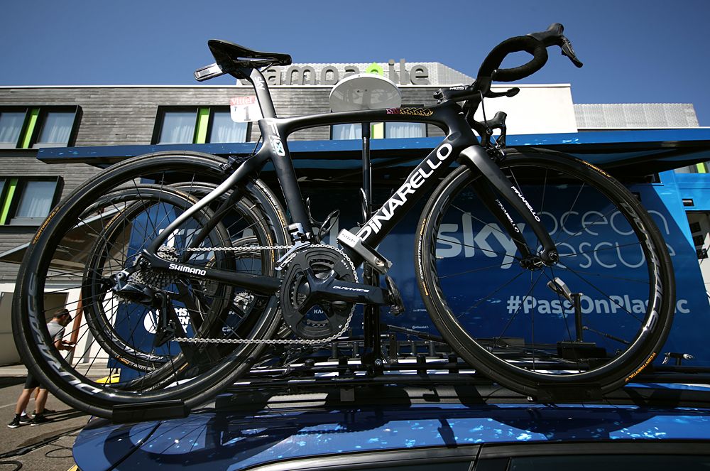 Team Sky all set for a training ride on the rest day