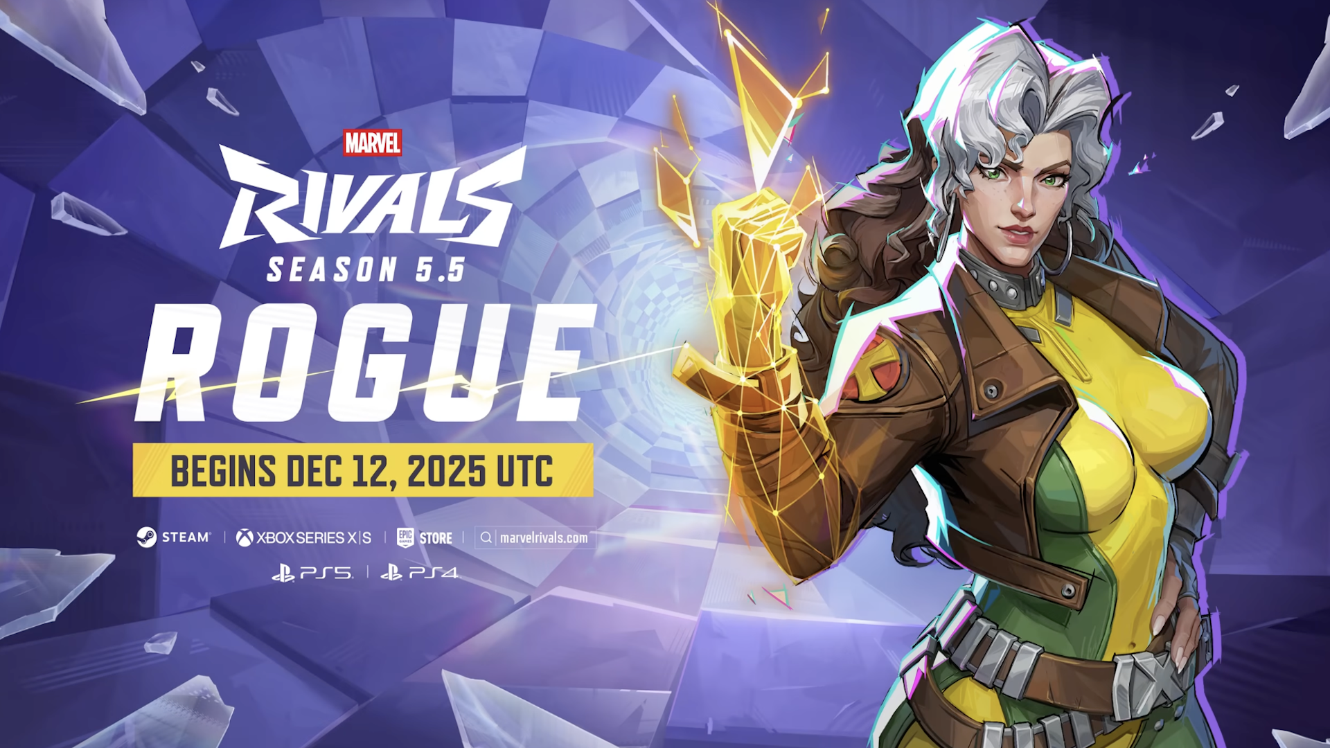 Разбойник позирует на фиолетовом фоне