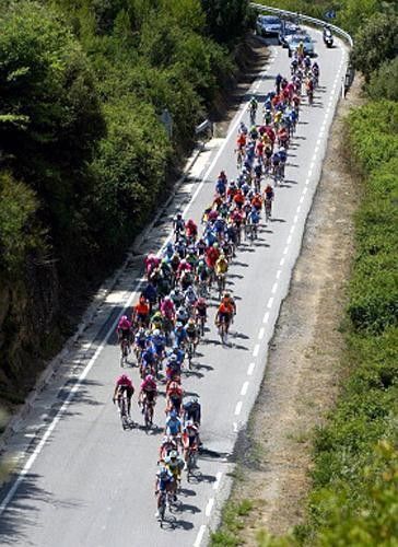 The peloton en route to the race's final destination in Barcelona.