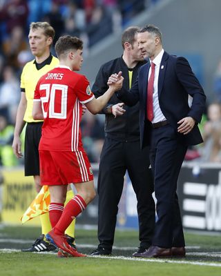 Ryan Giggs gave Daniel James his Wales debut