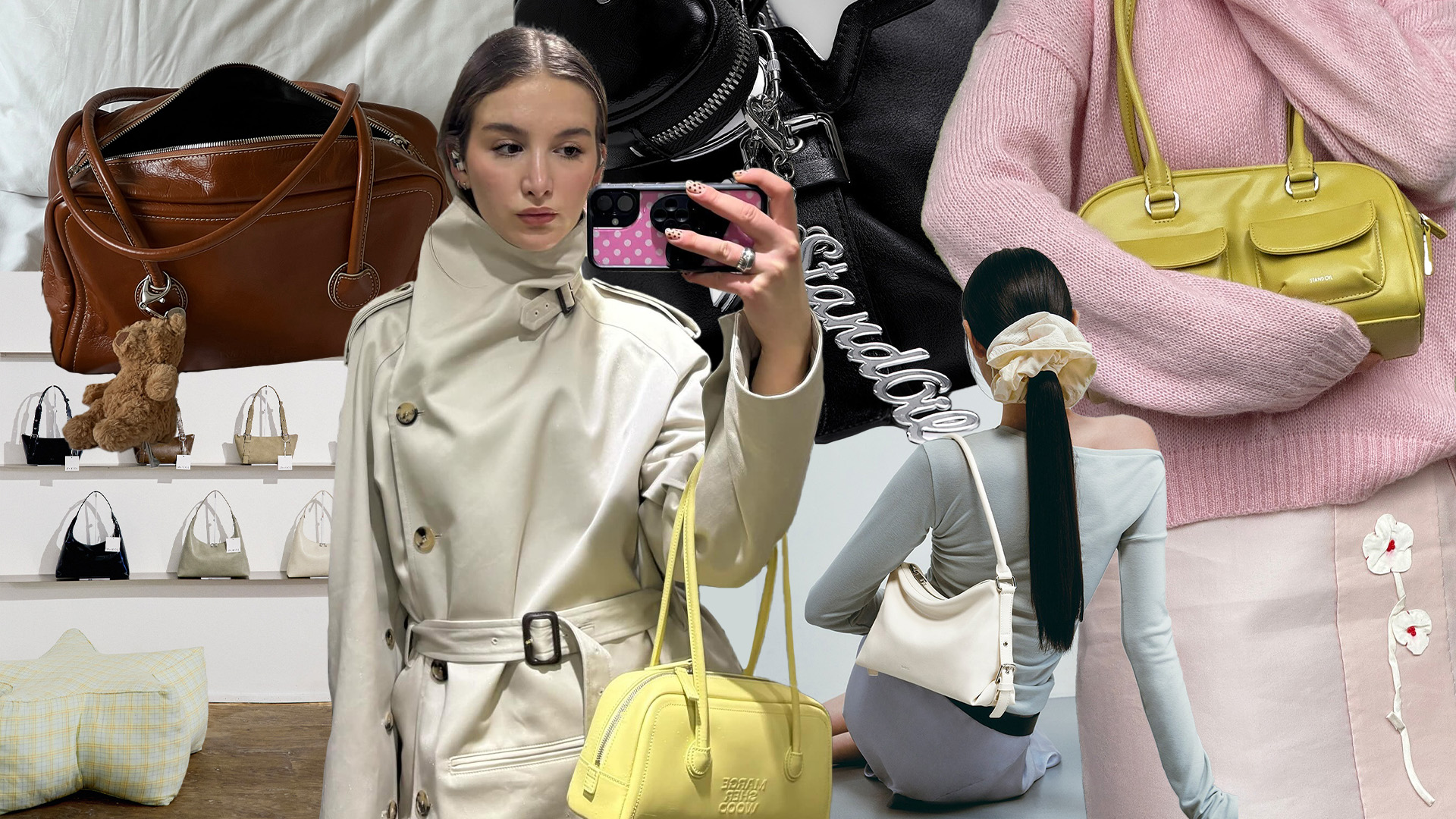 Collage of South korean Handbag Brands.