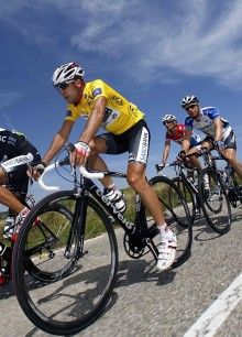 Race leader Carlos Sastre was thinking ahead to tomorrow's crucial time trial.