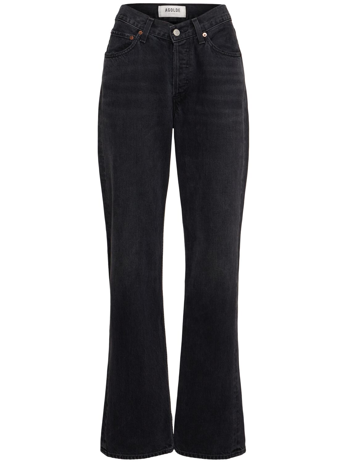 a pair of agolde black v-waist jeans in the black friday sale