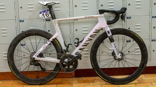 Mathieu van der Poel wins Omloop Het Nieuwsblad on an updated Canyon Aeroad frame and prototype Shimano wheels