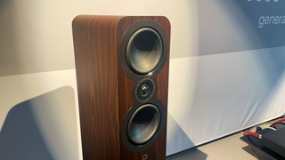 Q Acoustics 3050c speakers close up of driver arrangement