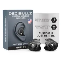 Decibullz Custom Molded earplugsMaterials:Noise reduction:Extras:Louder rating: