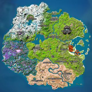 Fortnite Crash Pads locations map