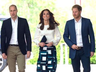 Prince William, Prince Harry and Kate Middleton attend the launch of the 'Heads Together' campaign