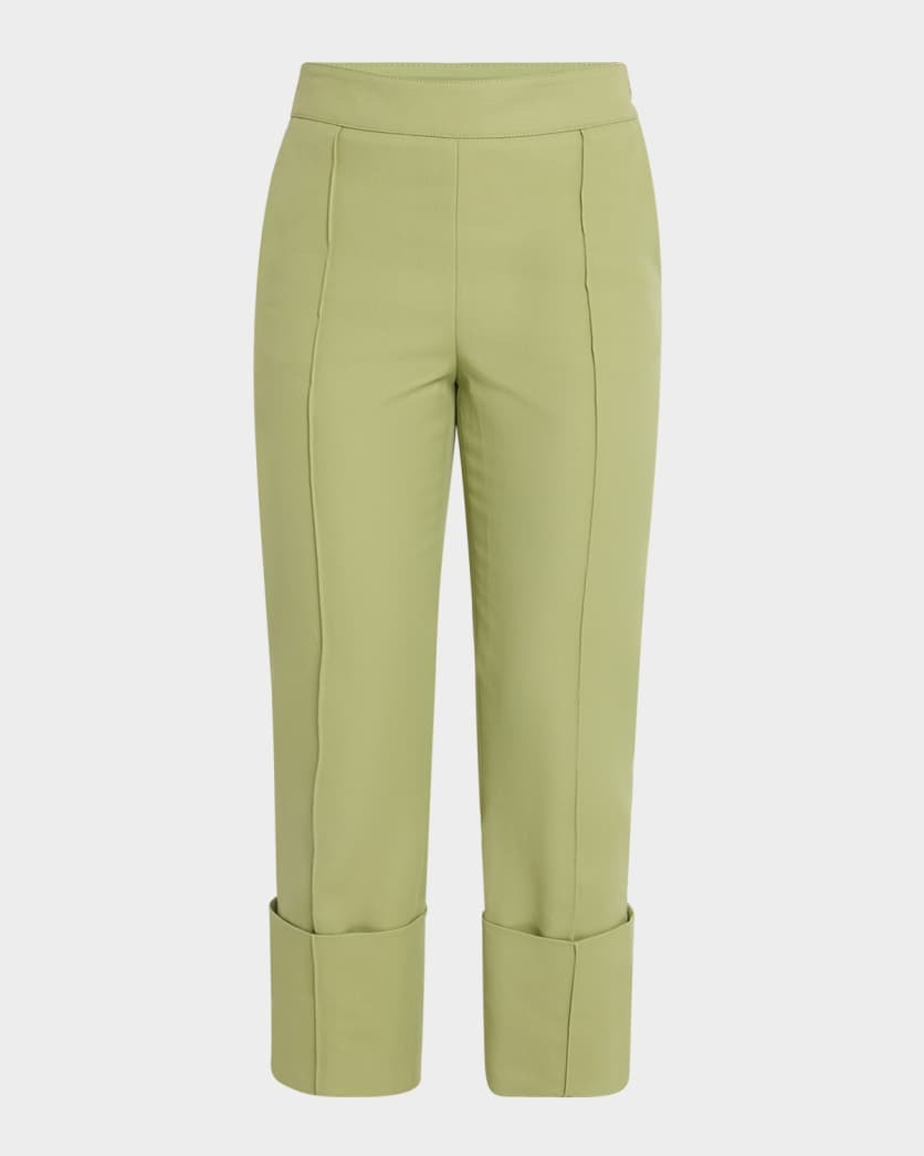 Amir Taghi, Toni Pintuck Straight-Leg Cuffed Crop Pants