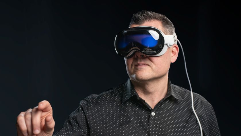 Man wearing Apple Vision Pro 