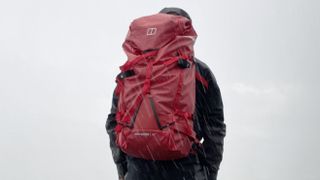 how to clean a backpack: backpack in the rain