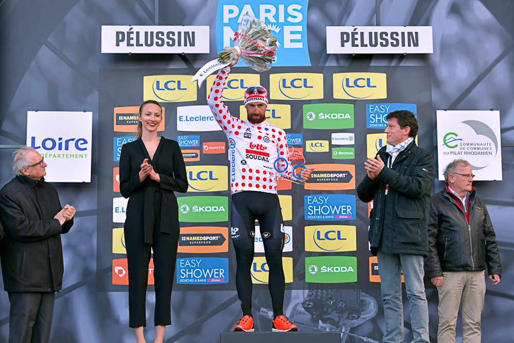 Thomas De Gendt in polka dots at Paris-Nice