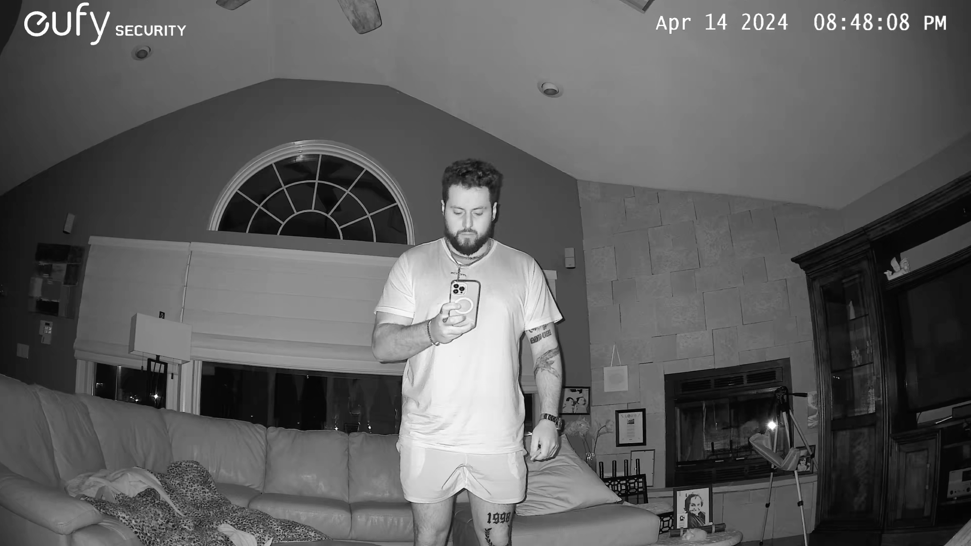 Man in house captured by Eufy S350 at night
