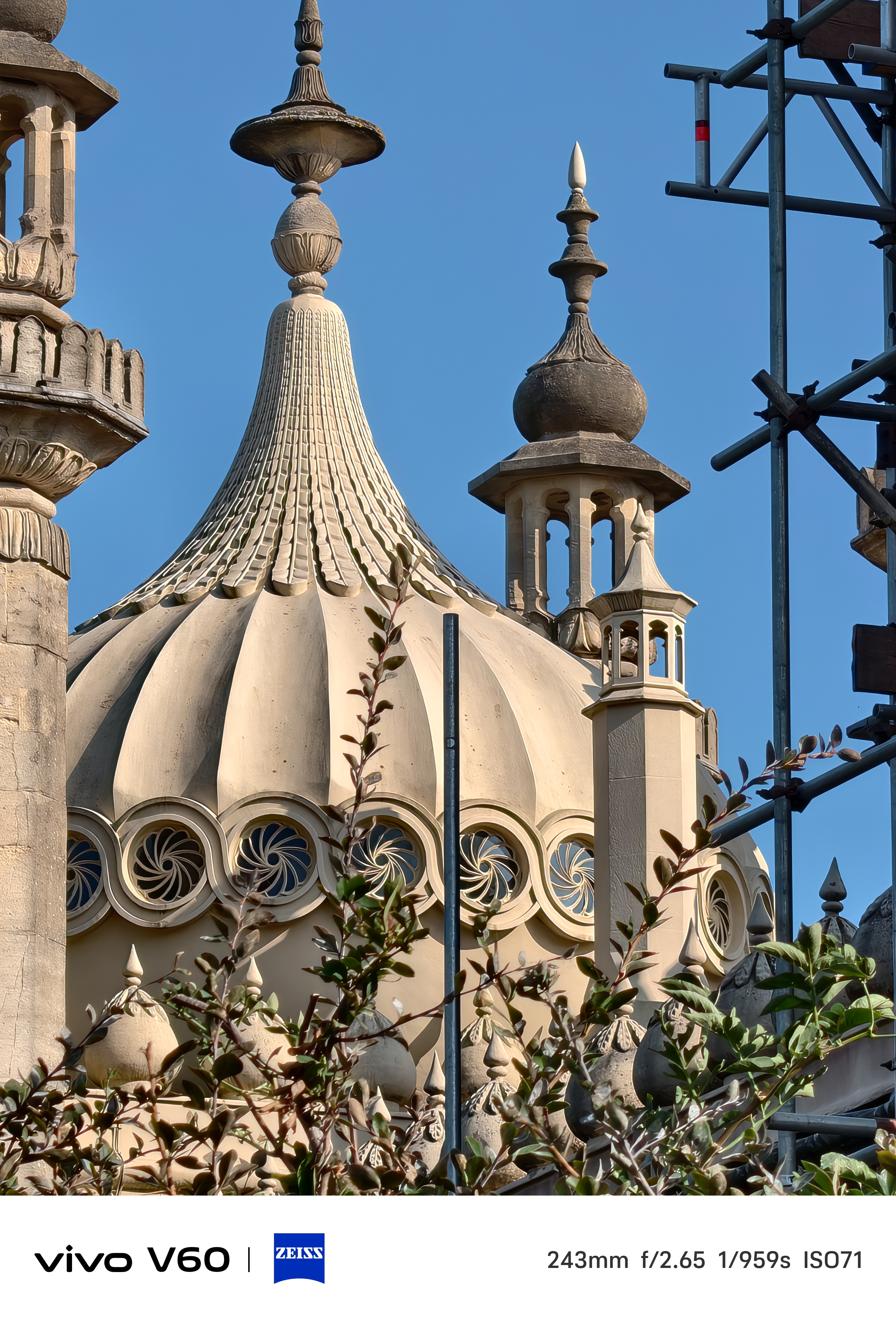 Close up of the dome on the top of the Brighton pavilion
