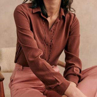 Sézane Annira Silk Shirt 