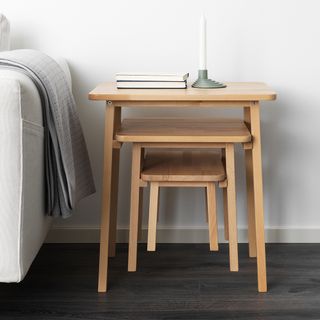 wooden tables in different sizes
