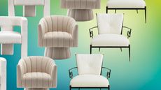 Best white accent chairs, according to a style editor.