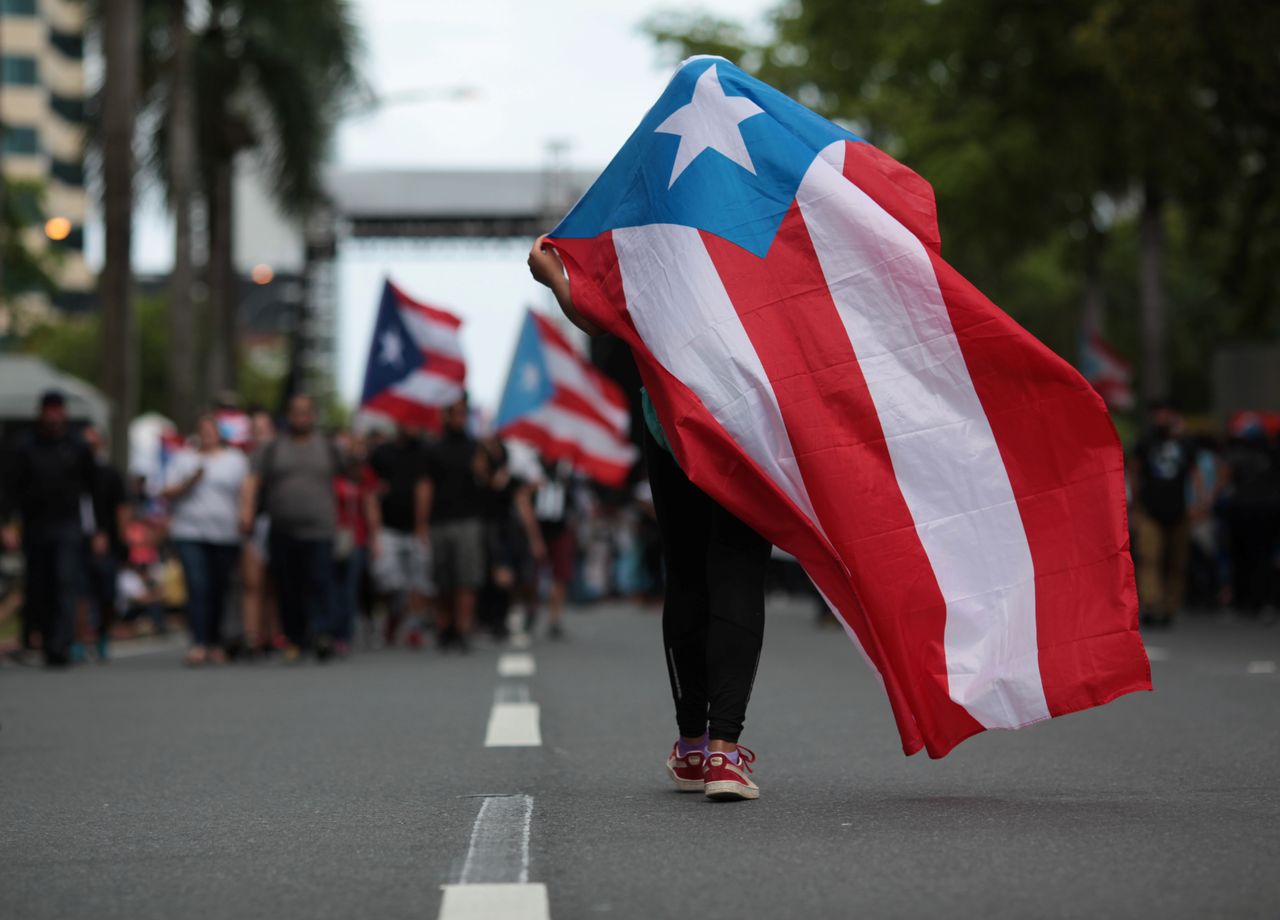 A protest in Puerto Rico.