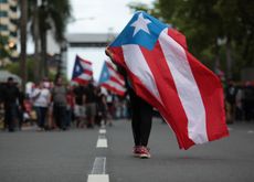 A protest in Puerto Rico.