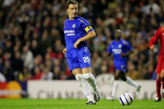 John Terry in action for Chelsea against Liverpool in the Champions League in September 2005.