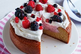 Summer fruit ice cream trifle cake