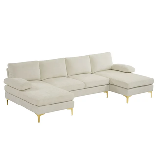 white sectional sofa