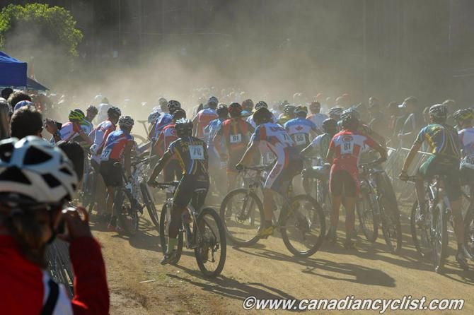 Half the field got caught behind the crash at the start