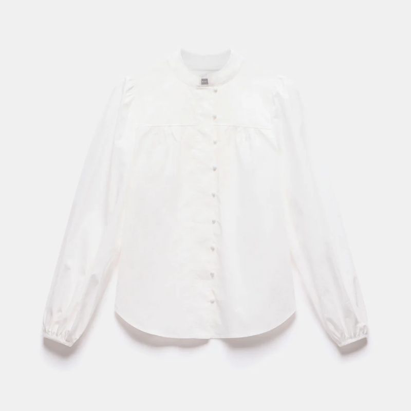 white shirt with full sleeves