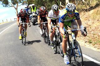 Peter Sagan (Liquigas-Doimo) leads Cadel Evans (BMC) and the Caisse d'Epargne duo of Valverde and Sanchez