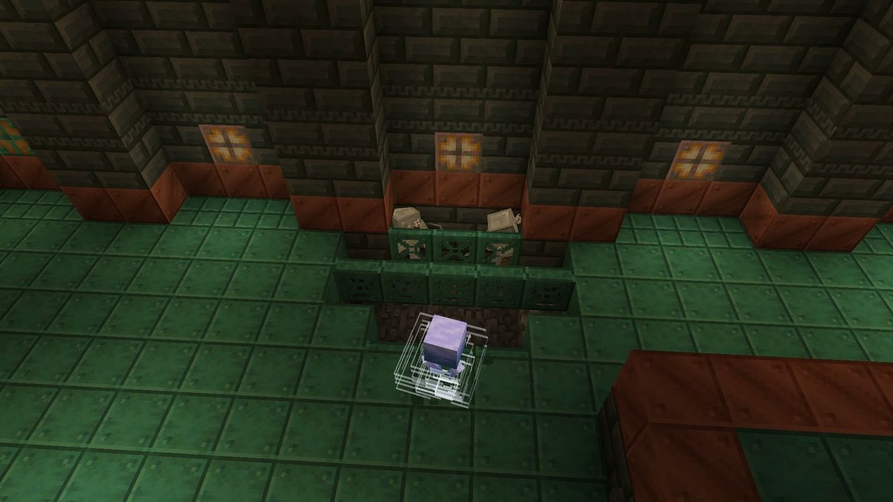 Image of Minecraft 1.21's The Breeze mob in Trial Chambers.