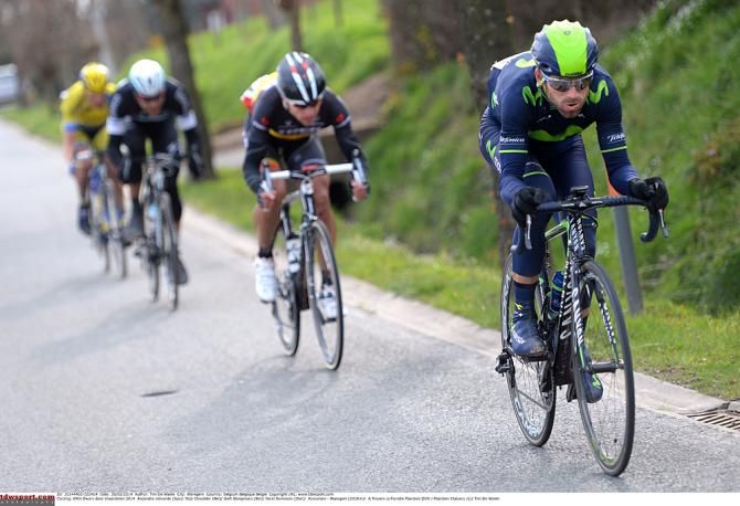 Alejandro Valverde (Movistar) showed up for some Classics and put on a good show in the Dwars door Vlaanderen.