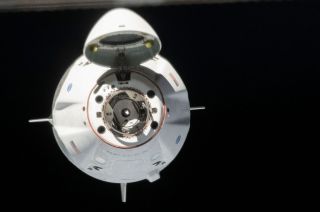 SpaceX’s Crew Dragon "Endeavour" is seen approaching a docking with the International Space Station with NASA astronauts Doug Hurley and Bob Behnken aboard, Sunday, May 31, 2020. 