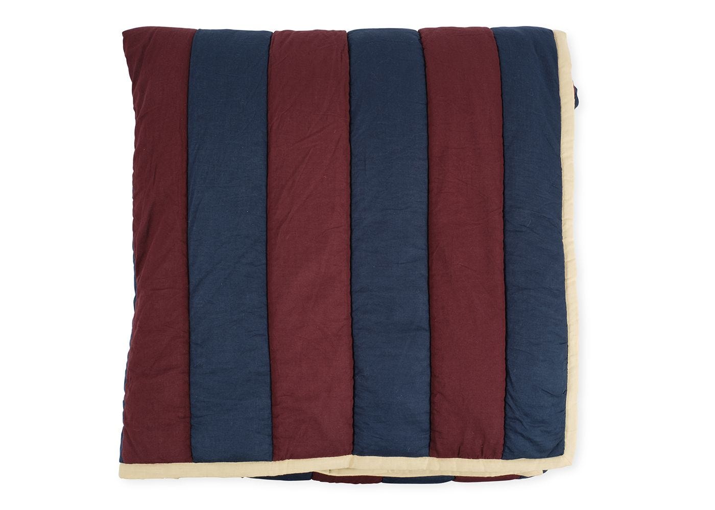 Stripe Quilt Aubergine and Navy