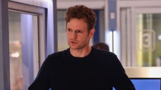 Will Halstead looking puzzled back in the ED for Chicago Med's 200th episode
