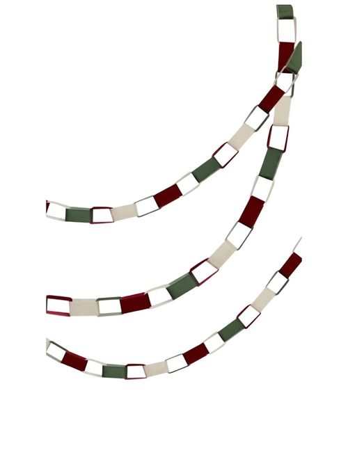 18 Fabric Loops Linked Christmas Garland